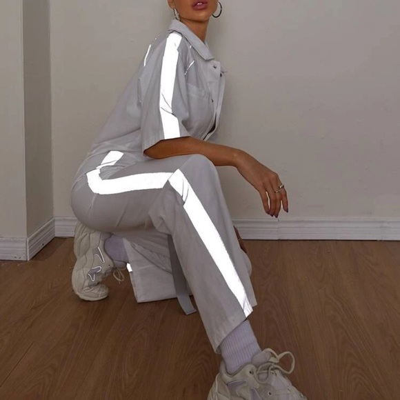 Reflective strip white Jumpsuit - Picture 4 of 5